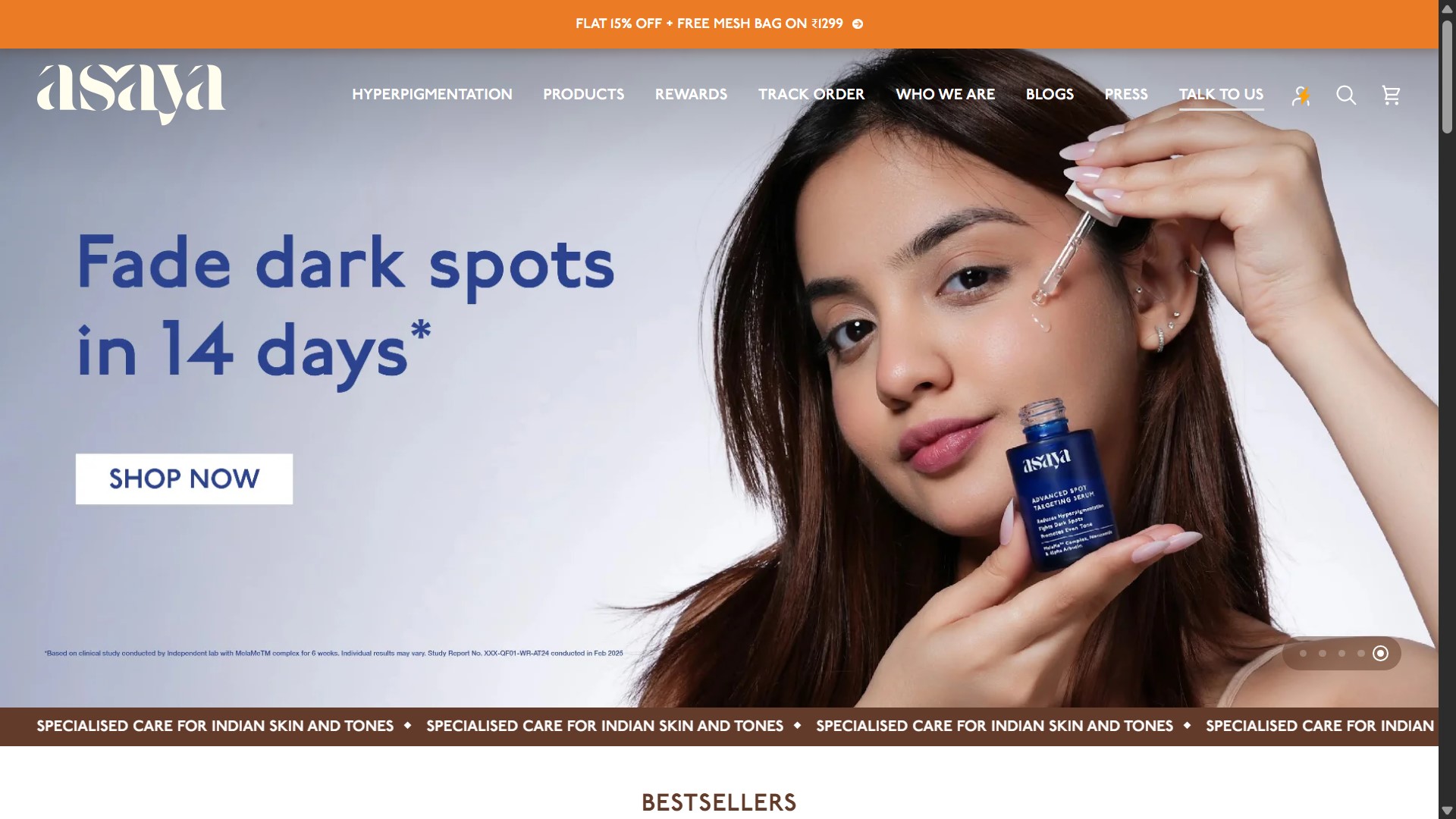 ASAYA - Skincare Brand Website